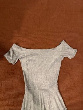 H&M Light Gray Off-Shoulder Mini Dress